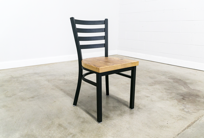18 Inch Ladder Back Dining Chair (Gun Metal)