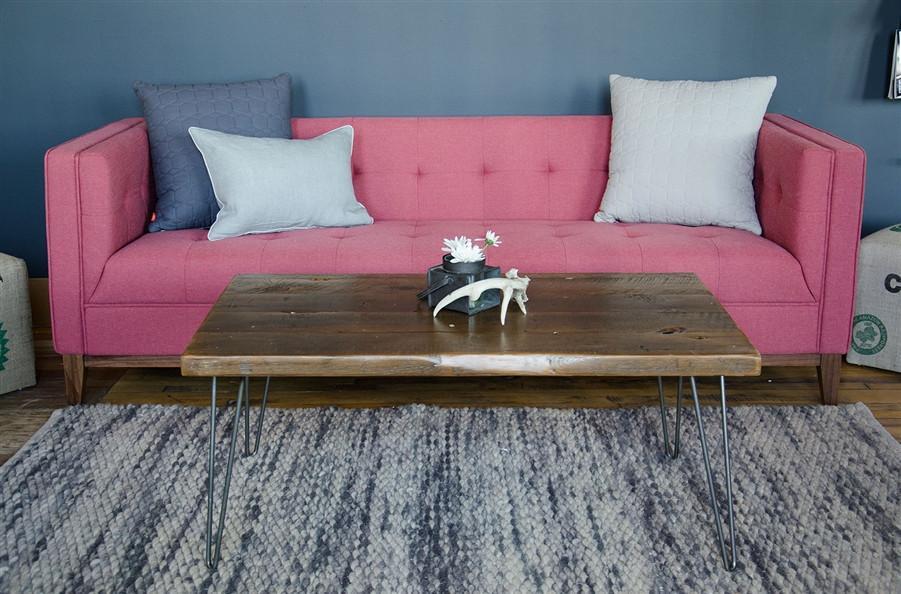 Handcrafted Rustic Reclaimed Wood Coffee Table for Living Room