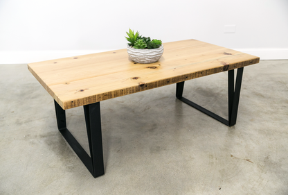 Coffee Table with 2 U-Shaped Leg Base