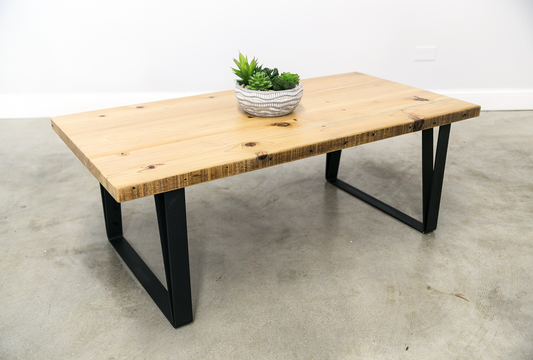 Coffee Table with 2 U-Shaped Leg Base