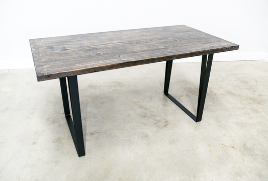 U-Shaped Reclaimed Wood Desk