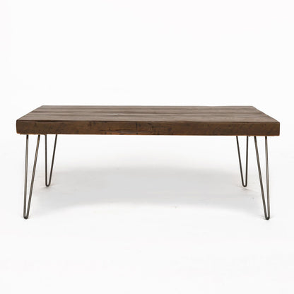 Handcrafted Rustic Reclaimed Wood Coffee Table for Living Room