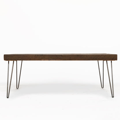 Handcrafted Rustic Reclaimed Wood Coffee Table for Living Room