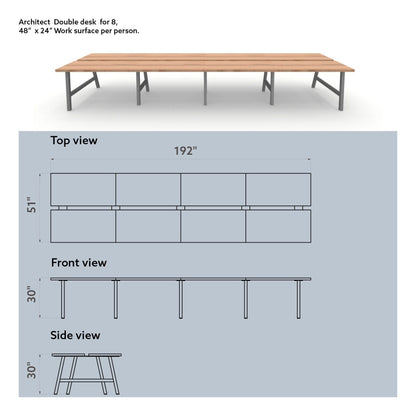 Architect Double Desk (Seats 8)