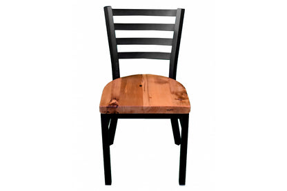 18 Inch Ladder Back Dining Chair (Matte Black)