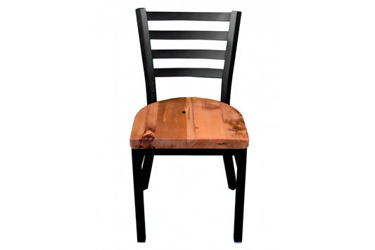 18 Inch Ladder Back Dining Chair (Matte Black)