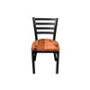 18 Inch Ladder Back Dining Chair (Matte Black)