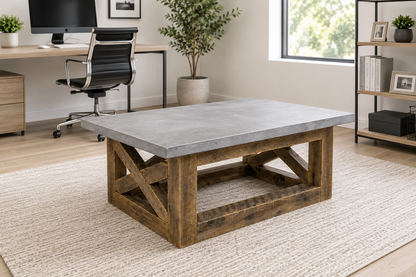 Coffee Table with Concrete Top