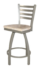 25 Inch Metal X Back Counter Chair (Gun Metal)