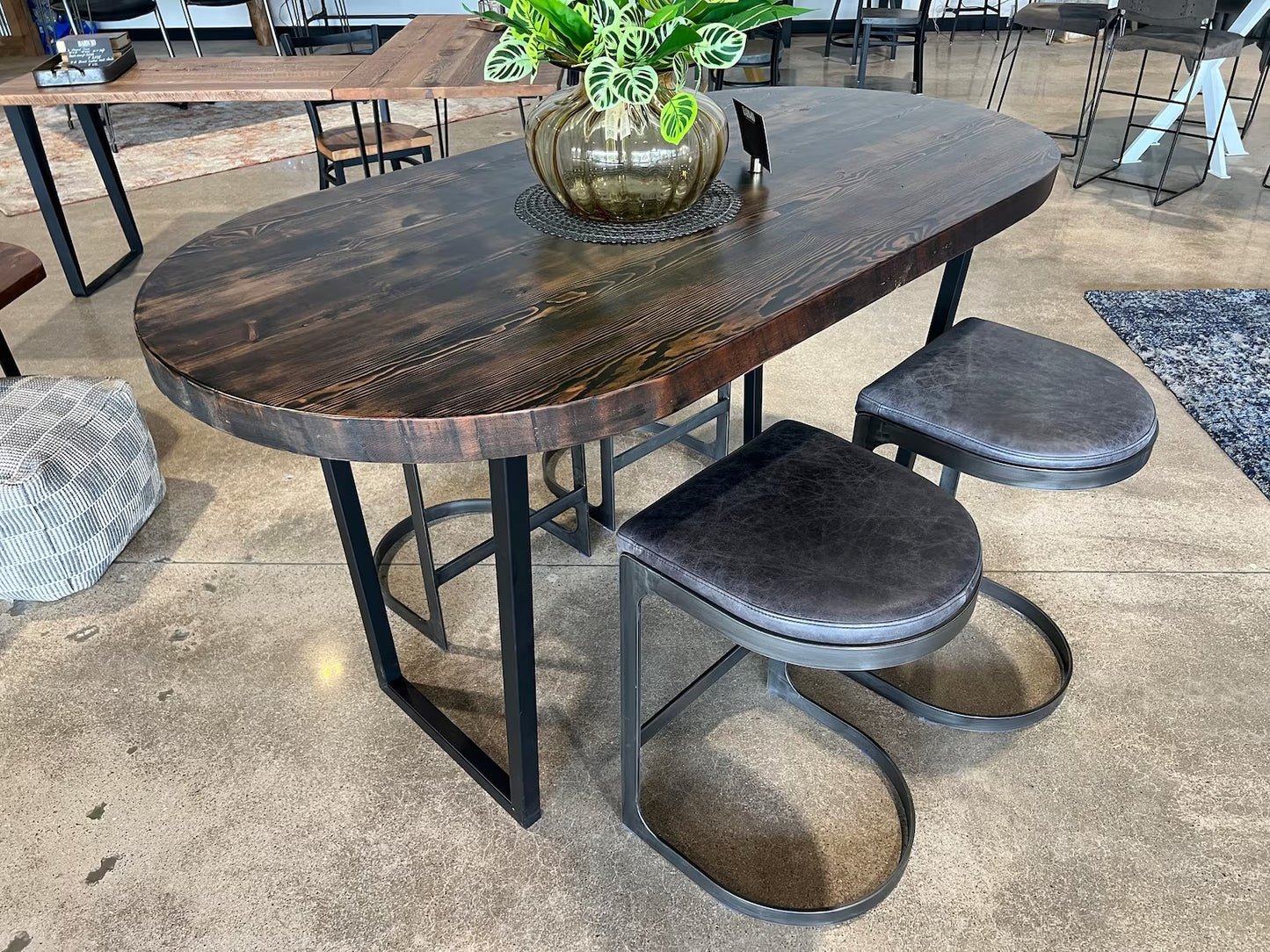 Oval Table with Brooklyn Leg Base 