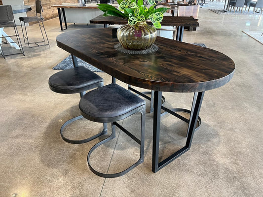 Oval Table with Brooklyn Leg Base 