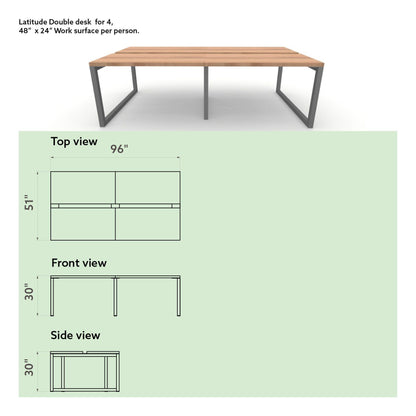 Latitude Double Desk (Seats 4)