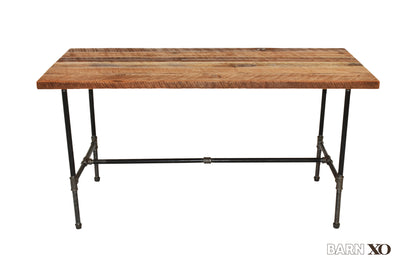 Reclaimed Wood Desk with Black Pipe Leg Base
