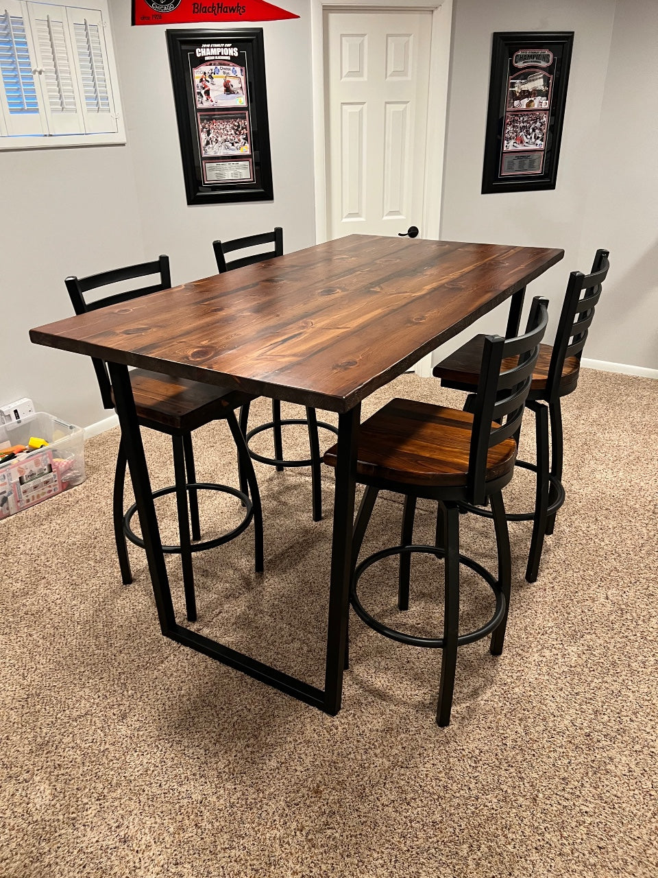 Modern Reclaimed Wood Table w/ Brooklyn Leg Base