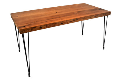 Reclaimed Wood Table with Leveling Hairpin Legs