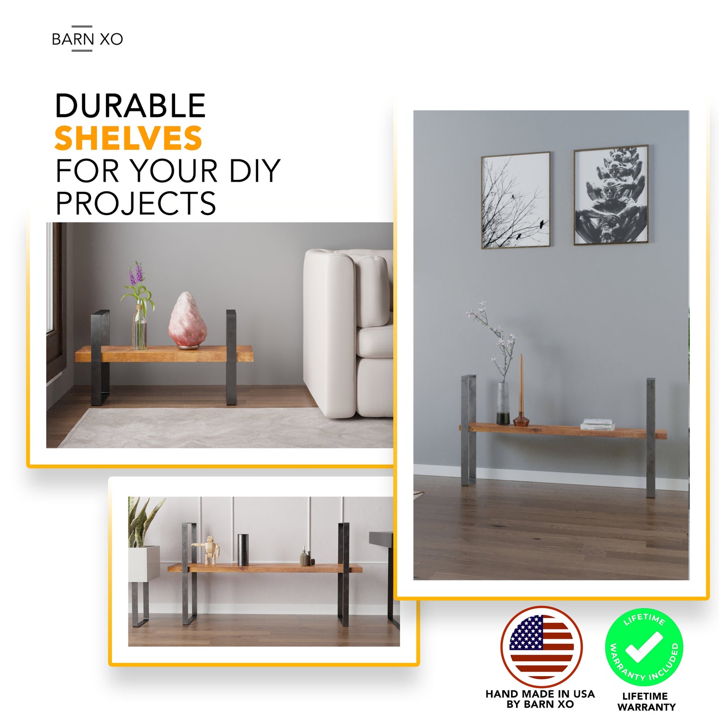 DIY - U shape With Middle Shelf Frame