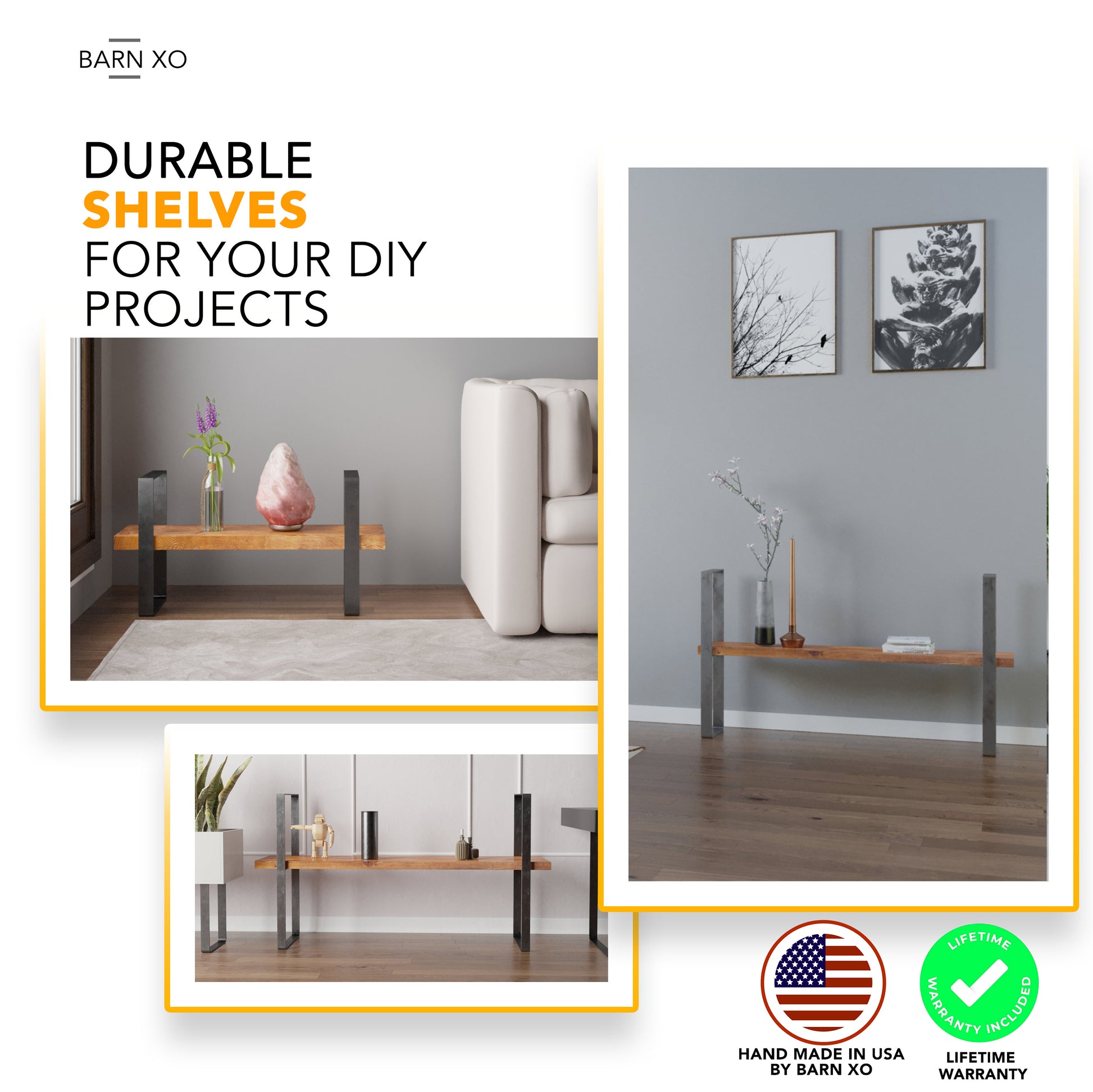 DIY - U shape With Middle Shelf Frame