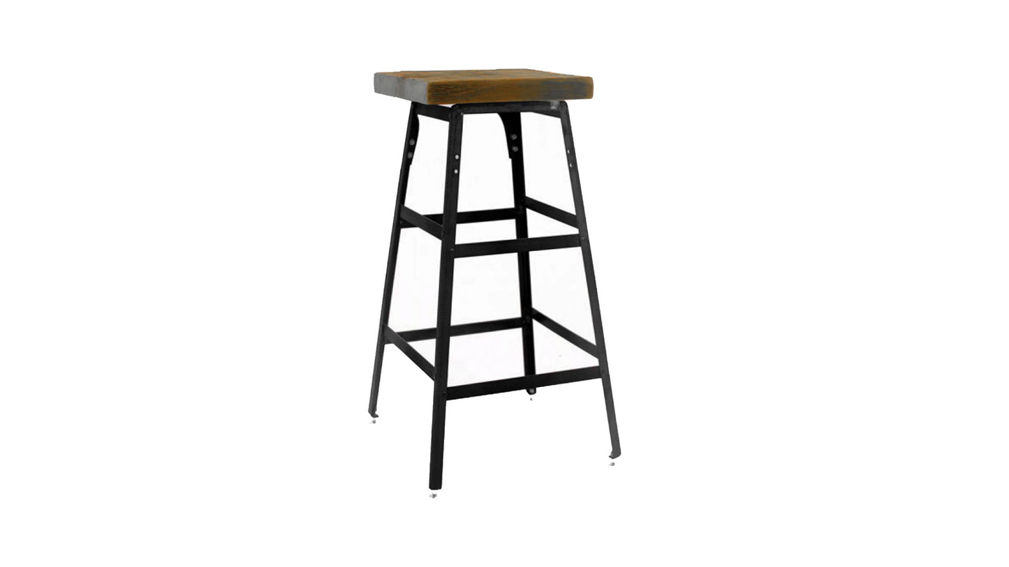 Vintage Industrial Bar Stool Backless