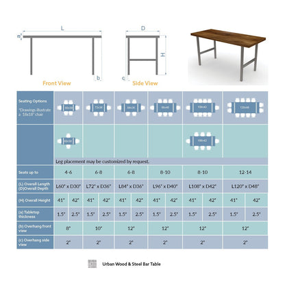 High Top Table (Steel)