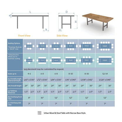 Conference Table (Narrow Base)